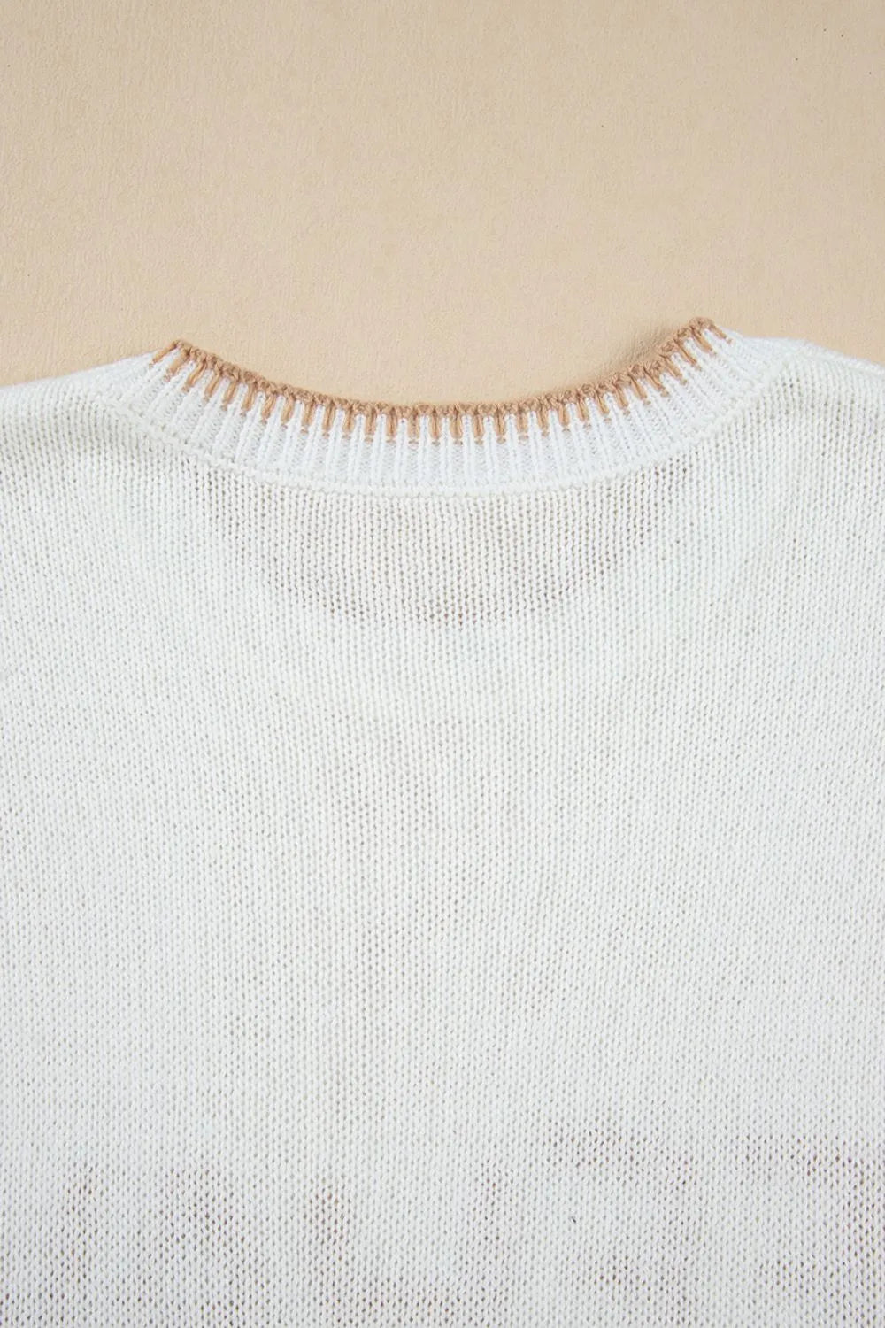 YEEHAW Stitch Edge Crew Neck Knit Top - Byyde