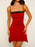 Lace Detail Backless Mini Cami Dress - Byyde