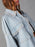 Button Down Raw Hem Denim Jacket - Byyde