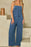 Adjustable Tie Straps Wide Leg Denim Overalls - Byyde