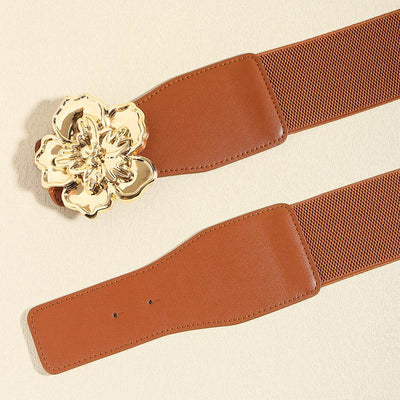 Flower Alloy Buckle Elastic Belt - Byyde