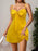 Layered Sweetheart Neck Bow Front Mini Cami Dress - Byyde