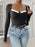 Perfee Ribbed Contrast Long Sleeve Bodysuit - Byyde