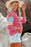 Color Block Round Neck Long Sleeve Sweatshirt - Byyde