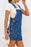 Flower Print Square Neck Denim Overall Dress - Byyde