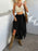 Devine Slit Drawstring Ruffled Skirt - Byyde