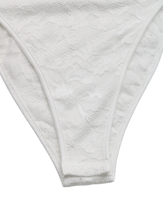 Lace Frill Strap Bodysuit - Byyde