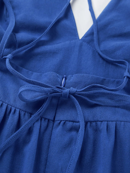 V-Neck Tiered Maxi Cami Dress - Byyde