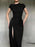Ruched Slit Cap Sleeve Maxi Dress - Byyde