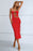Cutout Strapless Drawstring Detail Split Bandage Dress - Byyde