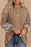 Striped Round Neck Long Sleeve Blouse - Byyde