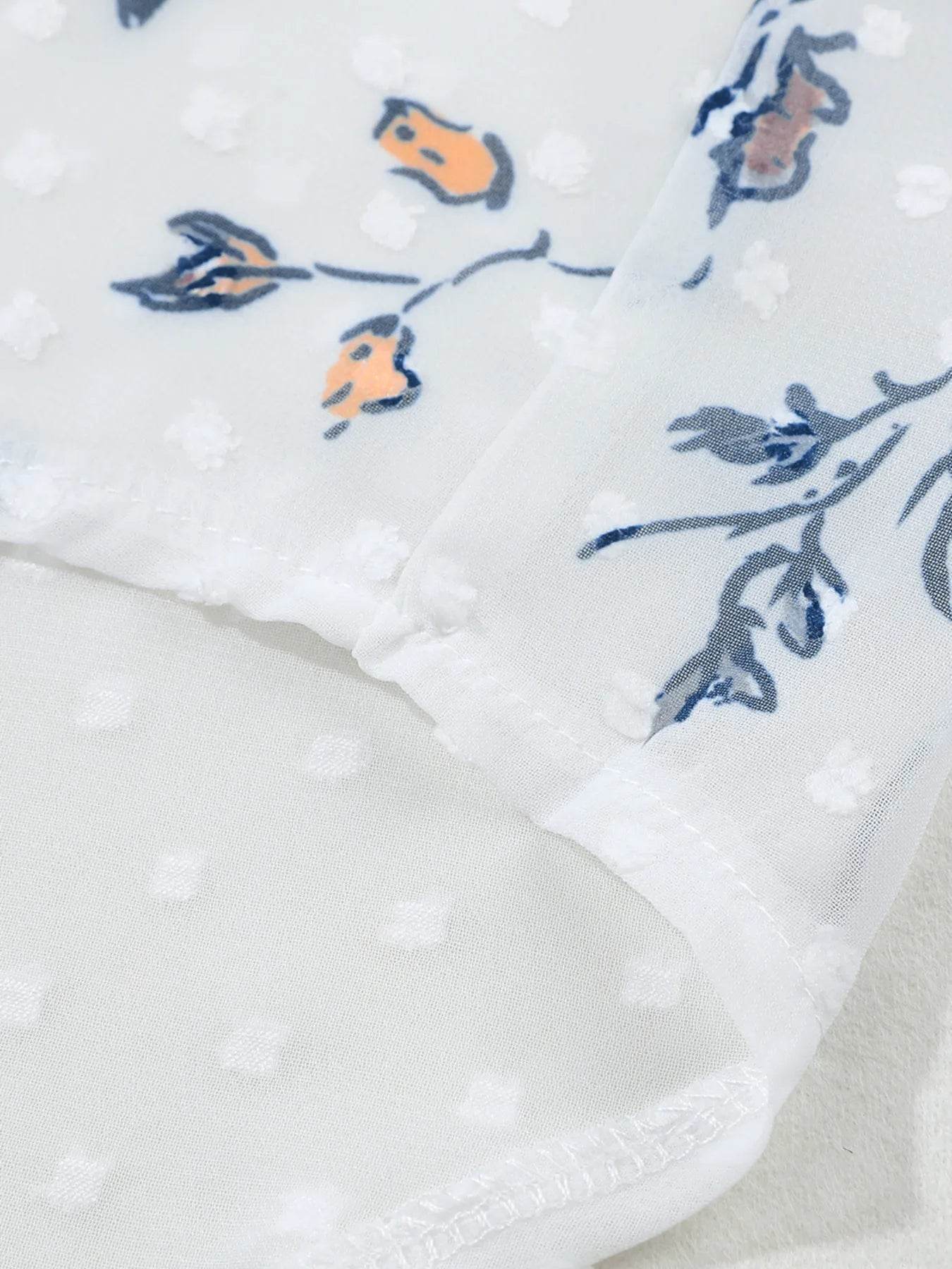 Floral Print Open Front Cover Up - Byyde