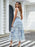 Tiered Ruffle Denim Patchwork Skirt - Byyde