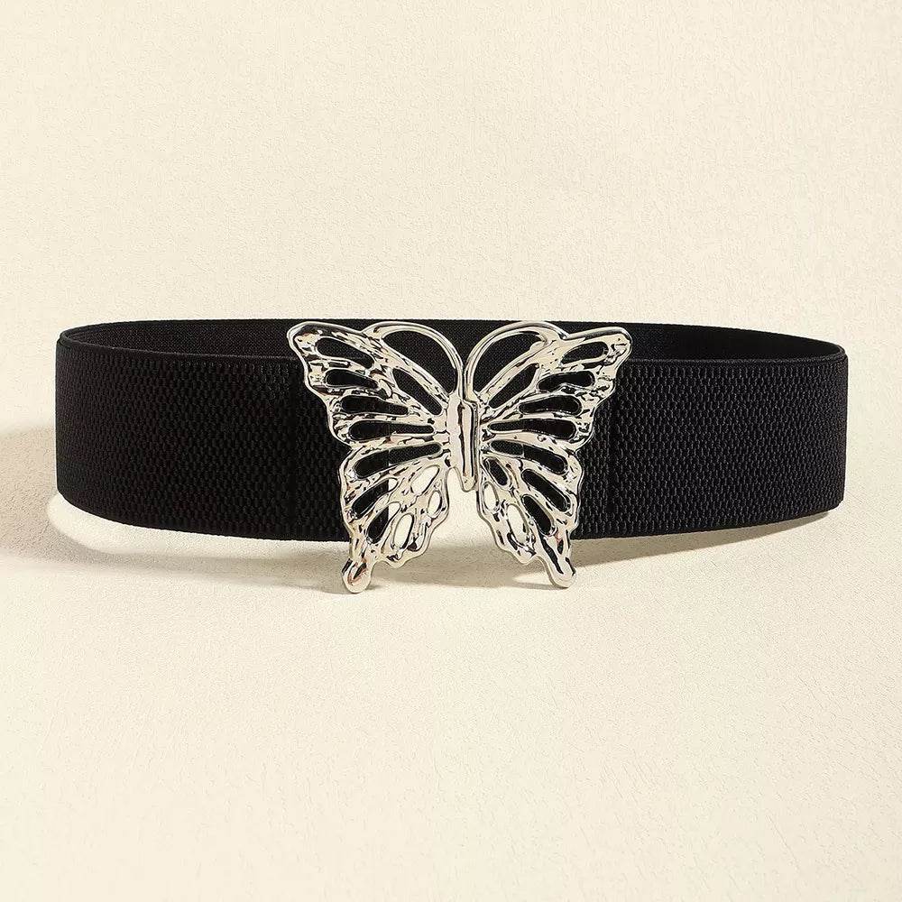 Butterfly Alloy Buckle Elastic Belt - Byyde