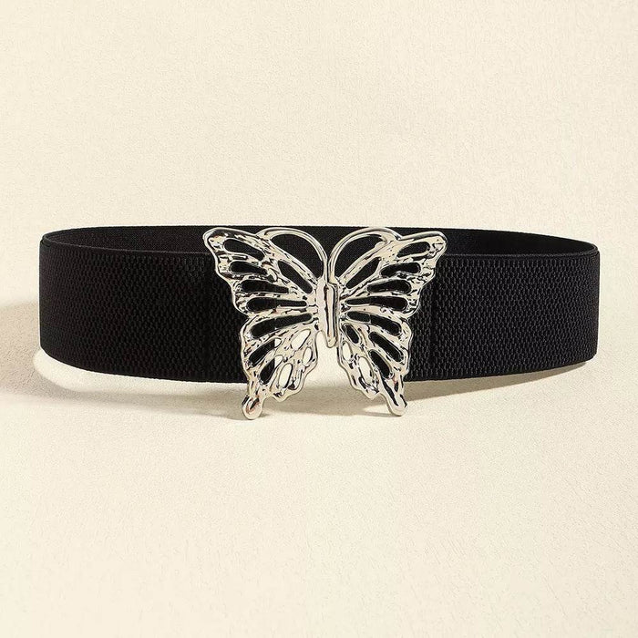 Butterfly Alloy Buckle Elastic Belt - Byyde