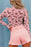 Printed Mock Neck Long Sleeve Bodysuit - Byyde