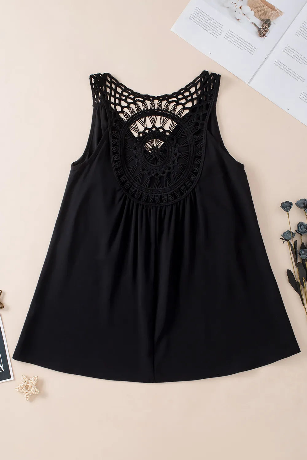Openwork V-Neck Tank - Byyde
