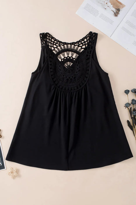 Openwork V-Neck Tank - Byyde