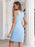 Ruched Square Neck Mini Tank Dress - Byyde