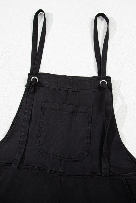 Square Neck Denim Overalls with Pockets - Byyde