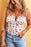 Floral Frilled Trim Spaghetti Straps Bodysuit - Byyde