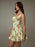 Floral Sleeveless Mini Pleated Dress - Byyde