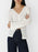 Lace V-Neck Flare Sleeve T-Shirt - Byyde