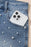 Pearl Beaded Raw Hem Wash Denim Shorts - Byyde