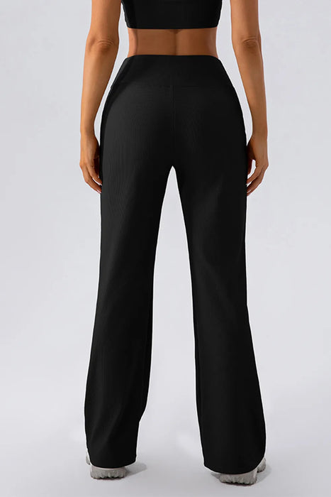High Waist Straight Active Pants - Byyde