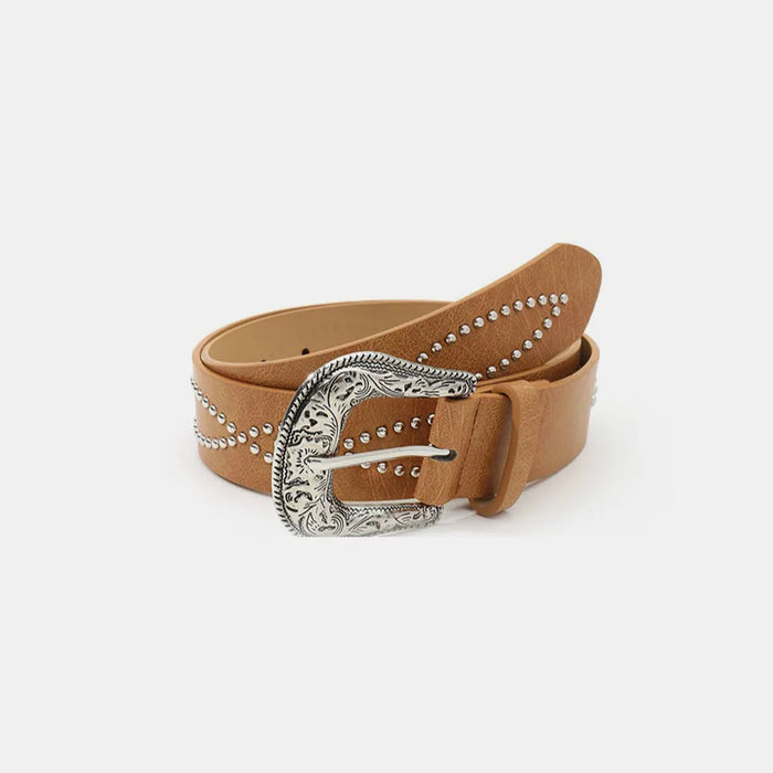 PU Leather Rhinestone Belt - Byyde