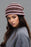 Fuzzy Contrast Striped Thermal Hat - Byyde