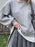 Round Neck Dropped Shoulder Long Sleeve Sweatshirt - Byyde