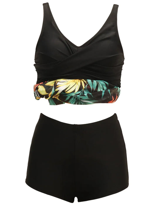 Printed Wide Strap Two-Piece Swim Set - Byyde