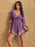 Tied Front Cutout Printed Romper - Byyde