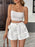 3D Flower Applique High-Waisted Shorts - Byyde
