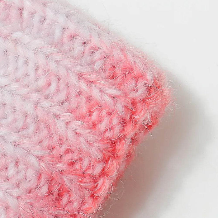 Gradient Knit Hat with Pompom - Byyde