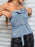 Frayed Hem Button Detail Tube Top - Byyde