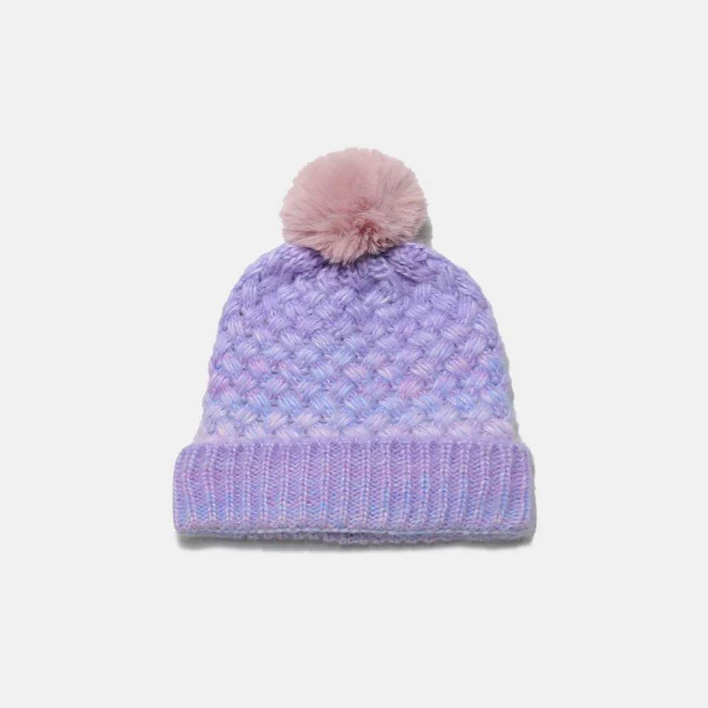 Gradient Knit Hat with Pompom - Byyde