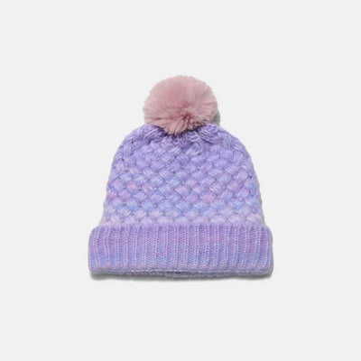 Gradient Knit Hat with Pompom - Byyde