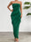 Devine Ruffled Slit Back Tube Maxi Dress - Byyde