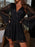 Sequin Surplice Long Sleeve Dress - Byyde