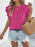 Openwork Round Neck Cap Sleeve Knit Top - Byyde