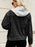 Drawstring Hooded Button Up Denim Jacket - Byyde