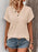 Textured V-Neck Short Sleeve Top - Byyde