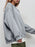 Round Neck Dropped Shoulder Long Sleeve Sweatshirt - Byyde