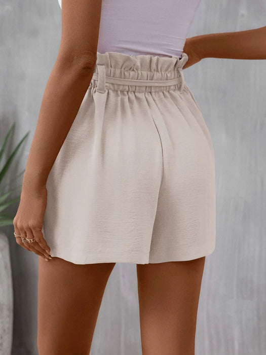 Tied Solid Color Shorts - Byyde