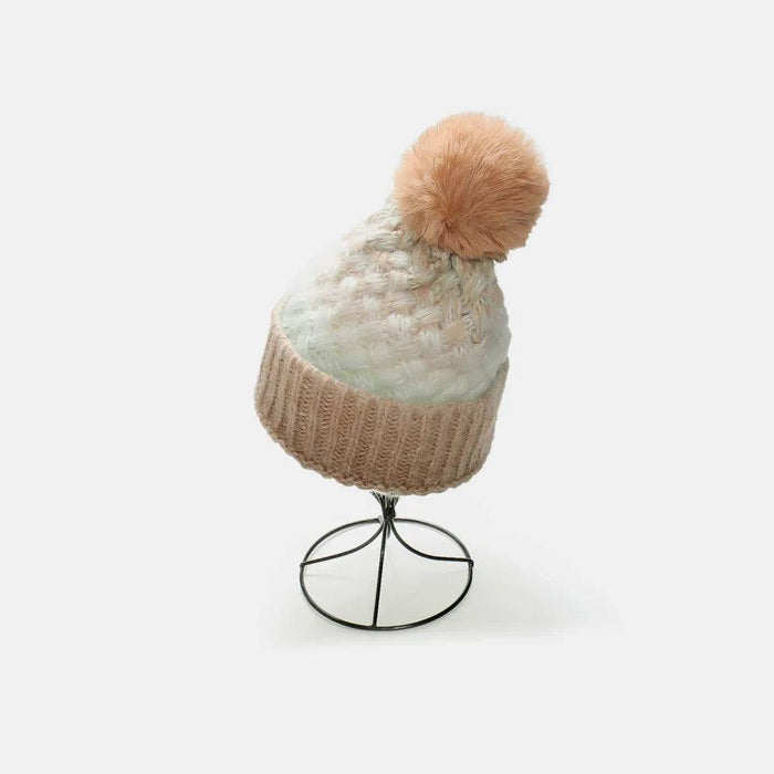 Gradient Knit Hat with Pompom - Byyde