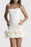 Ruched Square Neck Sleeve Mini Dress - Byyde
