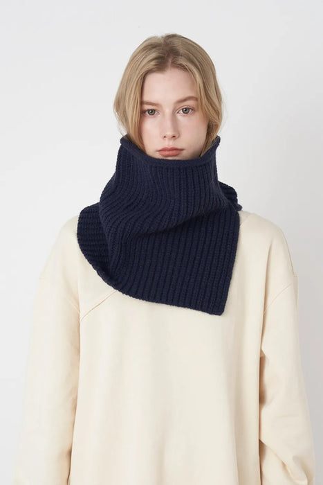 Slit Pullover Knit Scarf - Byyde