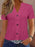 Textured Notched Short Sleeve Blouse - Byyde